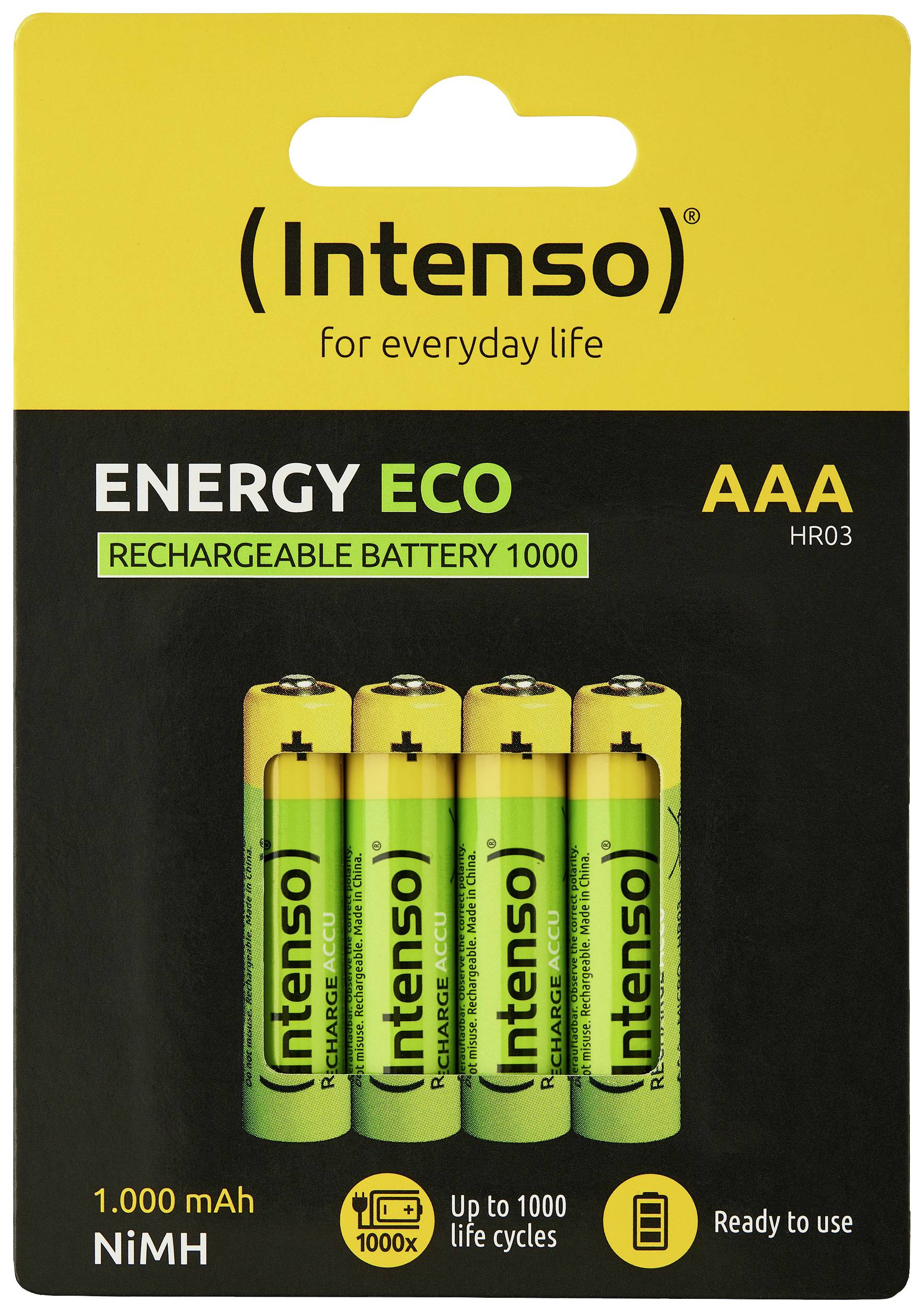 Intenso 7505214 Micro (AAA)-Akku NiMH 1000 mAh 1.2V 4St.