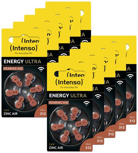 Intenso Hörgerätebatterie PR41-312 1.45 V 60 St. 148 mAh Zink-Luft 7504436MP