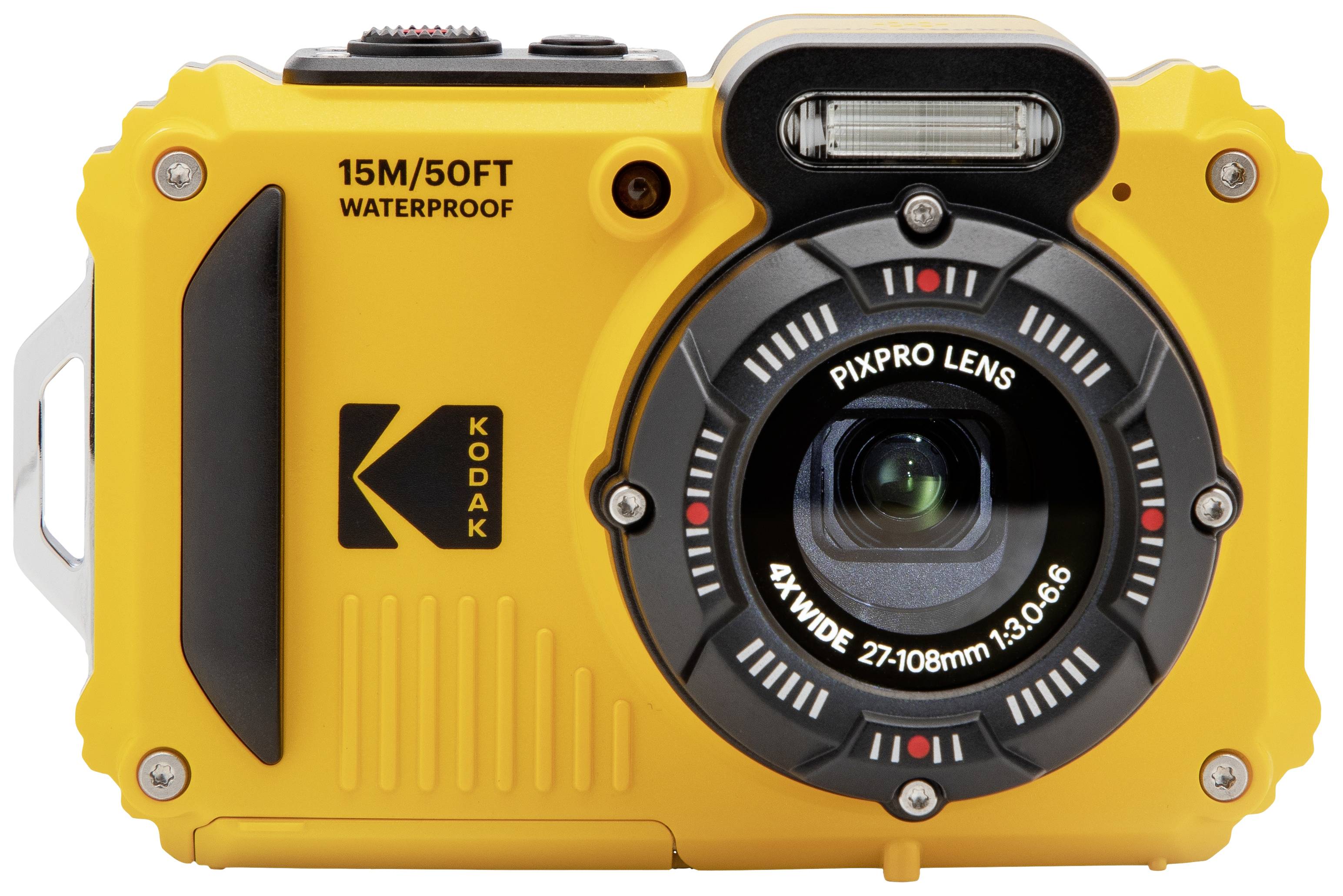 Kodak Pixpro WPZ2 + 2 Akku + microSD Bundle Digitalkamera 15 Megapixel Opt. Zoom: 4 x Gelb inkl. Akku, inkl. Blitzgerät, inkl