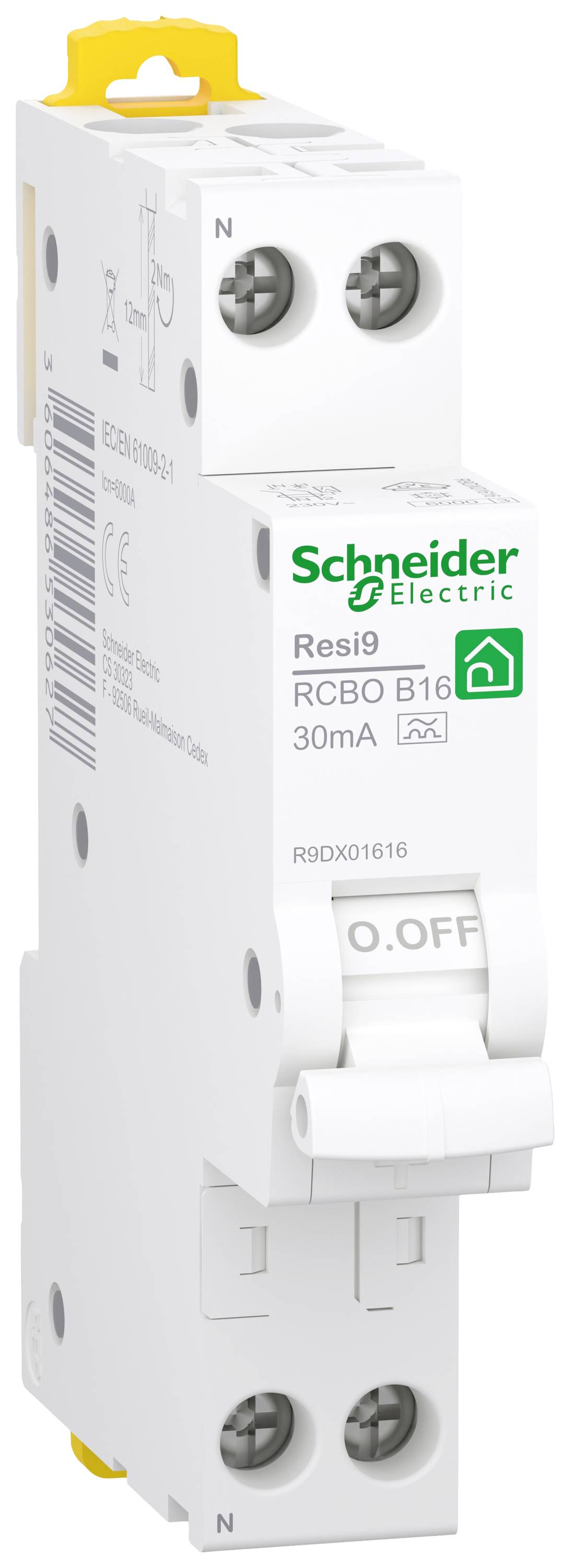 Schneider Electric R9DX01616 Fehlerstrom-Schutzschalter 16 A 0.03 A 230 V