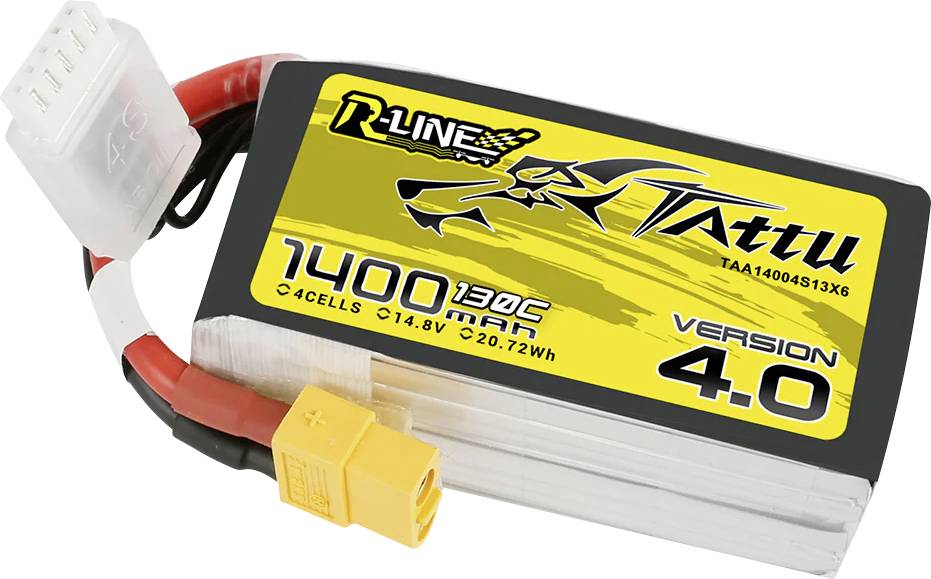 Tattu Modellbau-Akkupack (LiPo) 14.8V 1400 mAh Zellen-Zahl: 4 130 C Block XT60