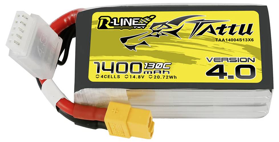 Tattu Modellbau-Akkupack (LiPo) 14.8V 1400 mAh Zellen-Zahl: 4 130 C Block XT60