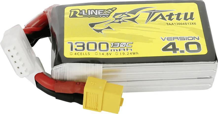 Tattu Modellbau-Akkupack (LiPo) 14.8V 1300 mAh Zellen-Zahl: 4 130 C Block XT60