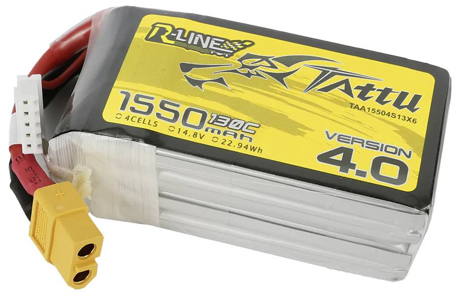 Tattu Modellbau-Akkupack (LiPo) 14.8V 1550 mAh Zellen-Zahl: 4 130 C Block XT60