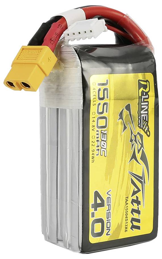 Tattu Modellbau-Akkupack (LiPo) 14.8V 1550 mAh Zellen-Zahl: 4 130 C Block XT60