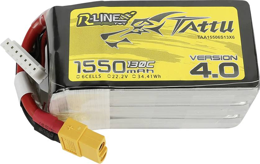 Tattu Modellbau-Akkupack (LiPo) 22.2 V 1550 mAh Zellen-Zahl: 6 Block XT60