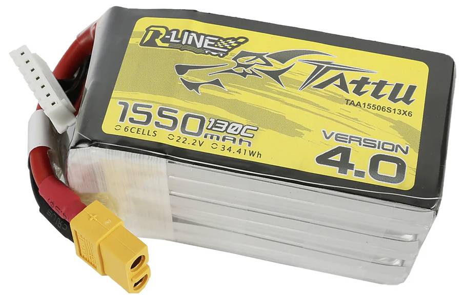 Tattu Modellbau-Akkupack (LiPo) 22.2 V 1550 mAh Zellen-Zahl: 6 Block XT60