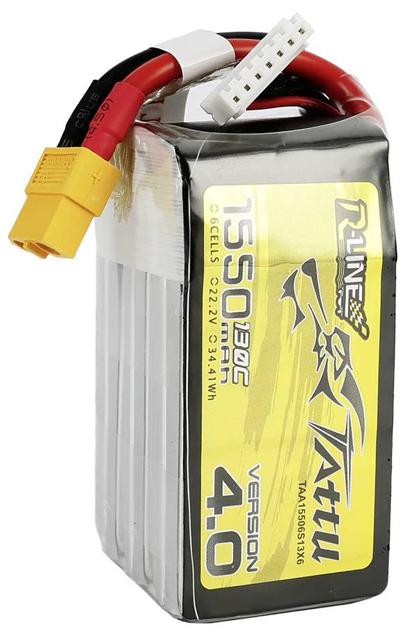 Tattu Modellbau-Akkupack (LiPo) 22.2 V 1550 mAh Zellen-Zahl: 6 Block XT60