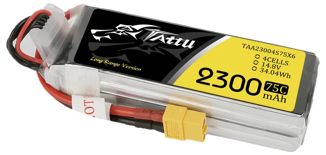 Tattu Modellbau-Akkupack (LiPo) 14.8 V 2300 mAh Zellen-Zahl: 4 75 C Block XT60