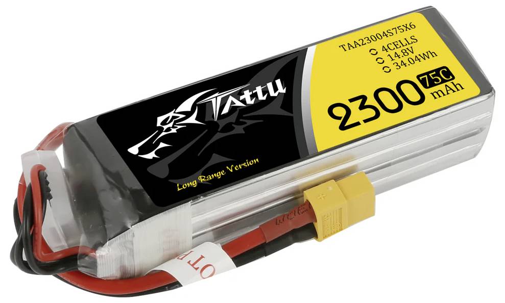Tattu Modellbau-Akkupack (LiPo) 14.8 V 2300 mAh Zellen-Zahl: 4 75 C Block XT60
