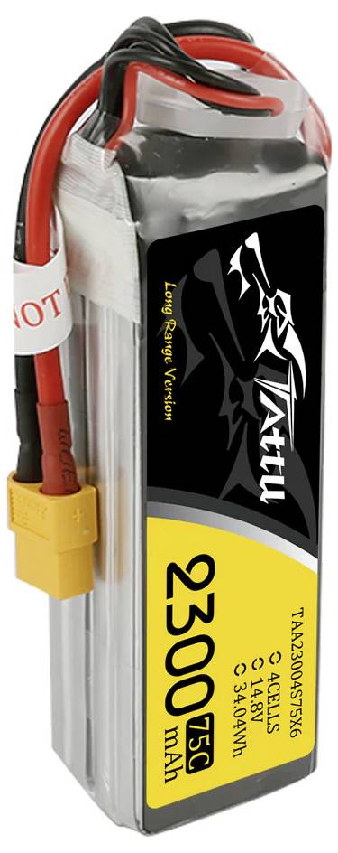 Tattu Modellbau-Akkupack (LiPo) 14.8 V 2300 mAh Zellen-Zahl: 4 75 C Block XT60
