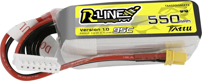 Tattu Modellbau-Akkupack (LiPo) 22.2V 550 mAh Zellen-Zahl: 6 95 C Block XT30