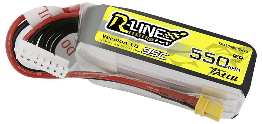 Tattu Modellbau-Akkupack (LiPo) 22.2V 550 mAh Zellen-Zahl: 6 95 C Block XT30