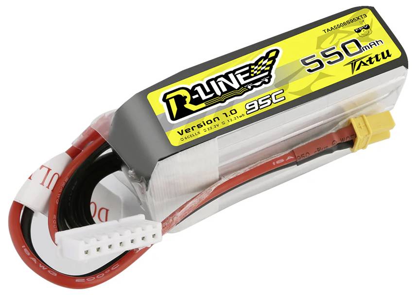 Tattu Modellbau-Akkupack (LiPo) 22.2V 550 mAh Zellen-Zahl: 6 95 C Block XT30