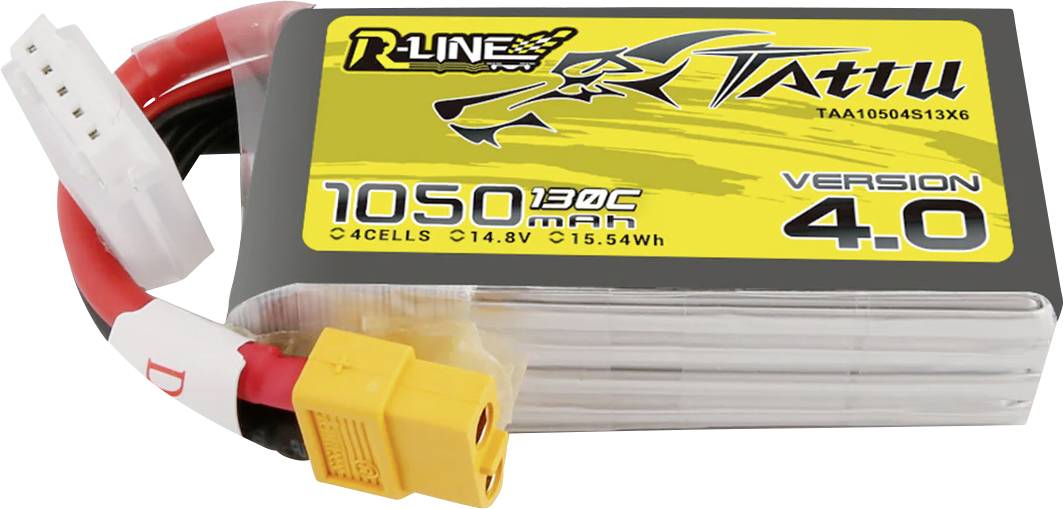 Tattu Modellbau-Akkupack (LiPo) 14.8V 1050 mAh Zellen-Zahl: 4 130 C Block XT60