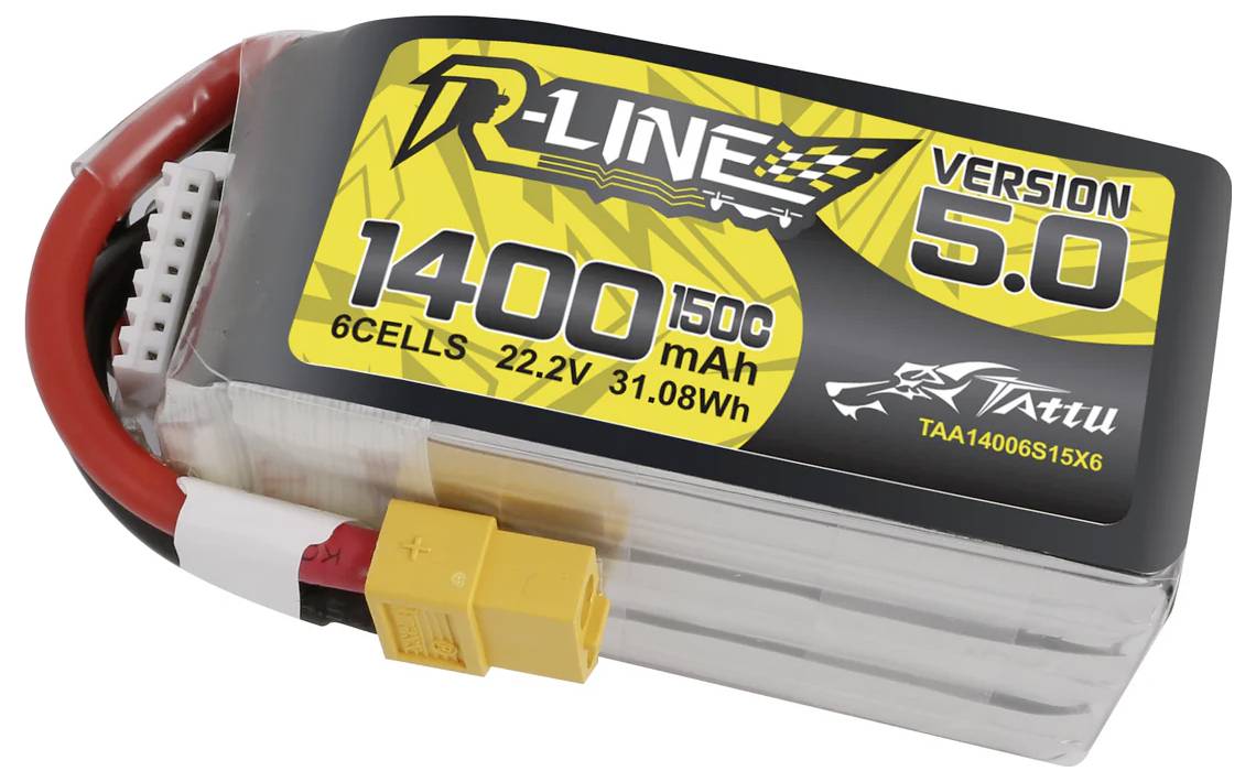 Tattu Modellbau-Akkupack (LiPo) 22.2V 1400 mAh Zellen-Zahl: 6 150 C Block XT60