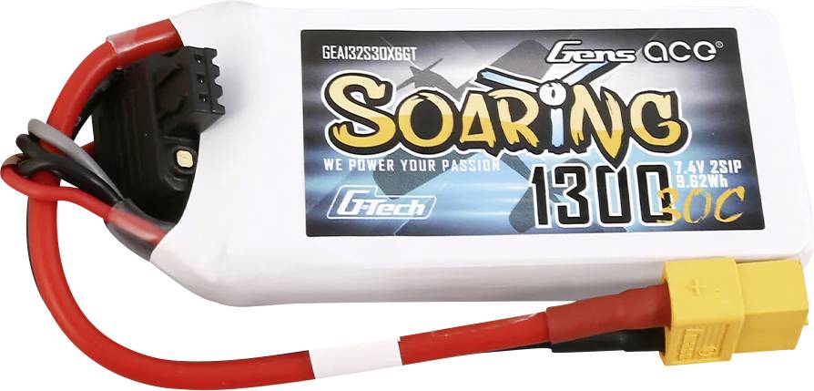 Gens ace Modellbau-Akkupack (LiPo) 7.4V 1300 mAh Zellen-Zahl: 2 30 C Block XT60