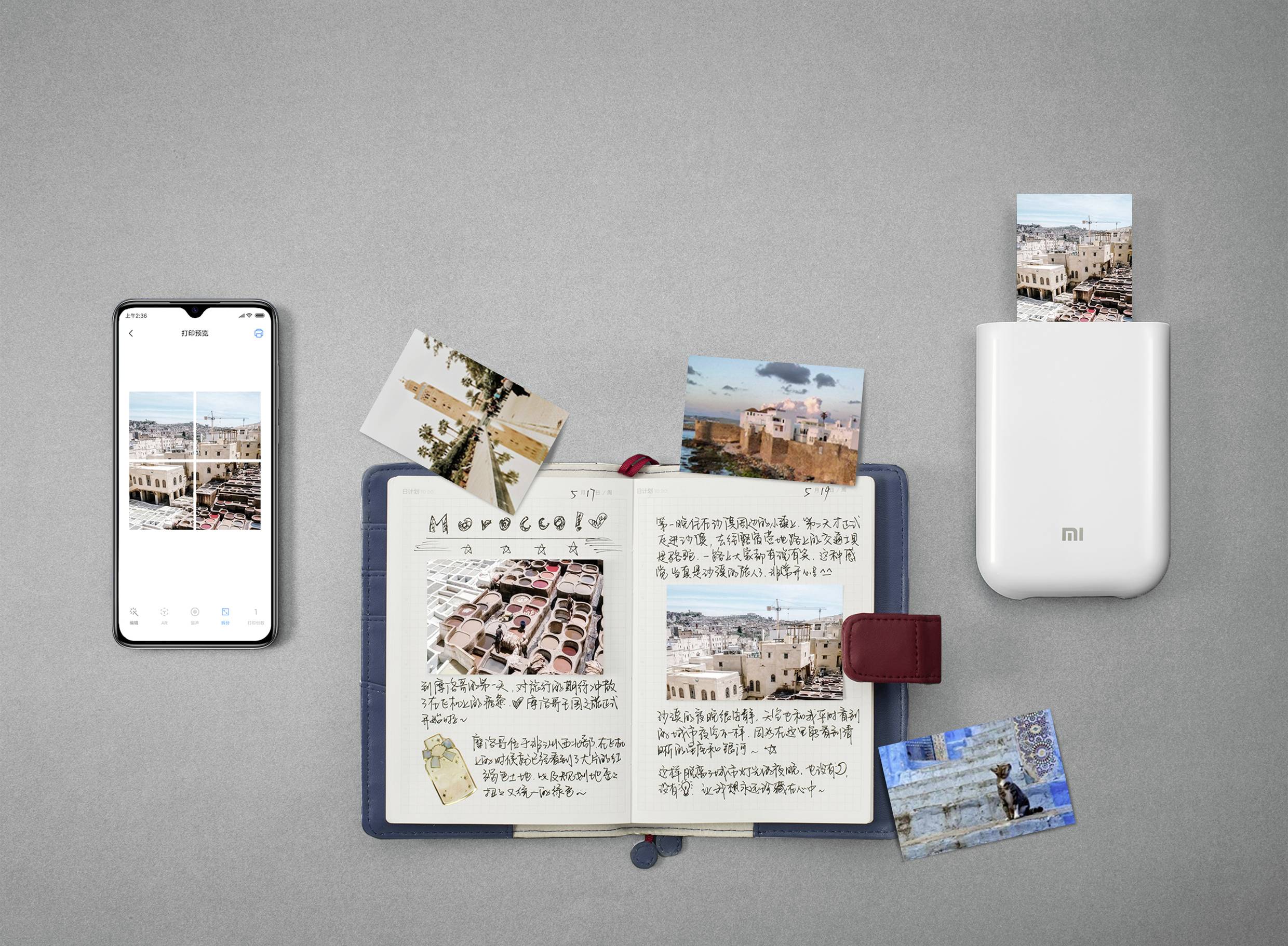 Xiaomi TEJ4019GL Zero Ink 26658 Fotopapier 50 x 76 mm 287 g/m² 1 St. Selbstklebend, Glänzend