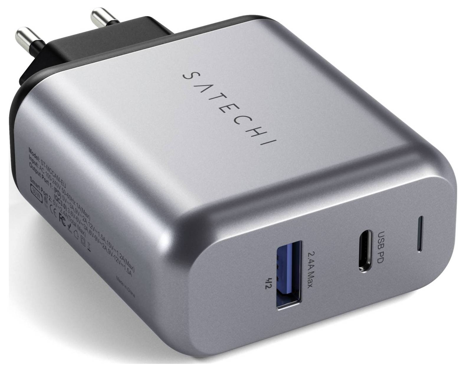 Satechi ST-MCCAM-EU USB Ladegerät 30W 1x USB-A, 1x USB-C® USB PD Anthrazit