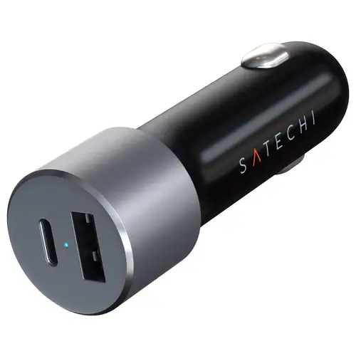 Satechi ST-TCPDCCM Ladeadapter 72W 1x USB-A, 1x USB-C® Anthrazit Innenbereich Satechi ST-TCPDCCM Ladeadapter 72W 1x USB-A, 1x USB-C® Anthrazit Innenbereich