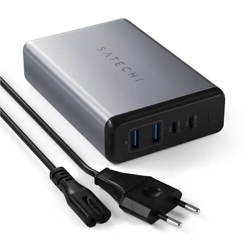 Satechi ST-TC108WM USB Ladegerät 108W 2x USB-A, 2x USB-C® USB PD Anthrazit Innenbereich Satechi ST-TC108WM USB Ladegerät 108W 2x USB-A, 2x USB-C® USB PD Anthrazit Innenbereich