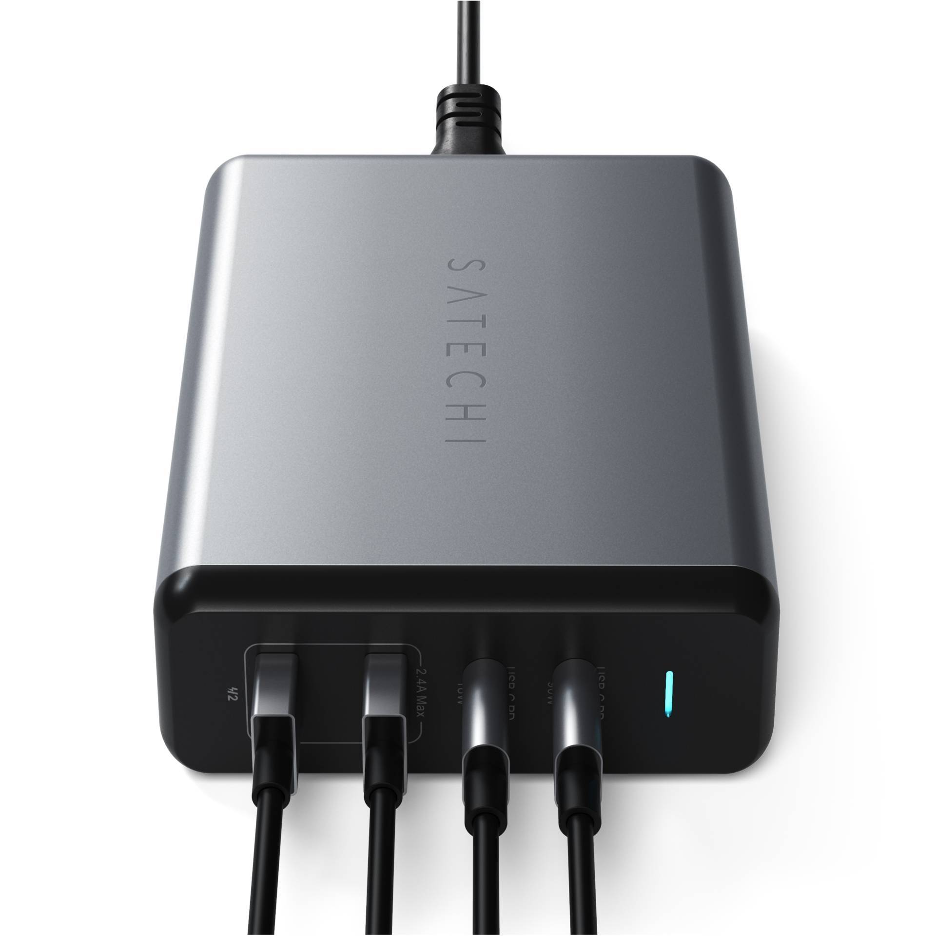 Satechi ST-TC108WM USB Ladegerät 108W 2x USB-A, 2x USB-C® USB PD Anthrazit Innenbereich