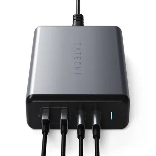Satechi ST-TC108WM USB Ladegerät 108W 2x USB-A, 2x USB-C® USB PD Anthrazit Innenbereich Satechi ST-TC108WM USB Ladegerät 108W 2x USB-A, 2x USB-C® USB PD Anthrazit Innenbereich