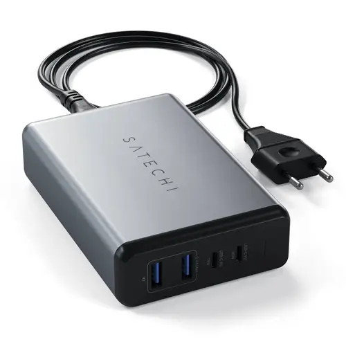 Satechi ST-TC108WM USB Ladegerät 108W 2x USB-A, 2x USB-C® USB PD Anthrazit Innenbereich Satechi ST-TC108WM USB Ladegerät 108W 2x USB-A, 2x USB-C® USB PD Anthrazit Innenbereich
