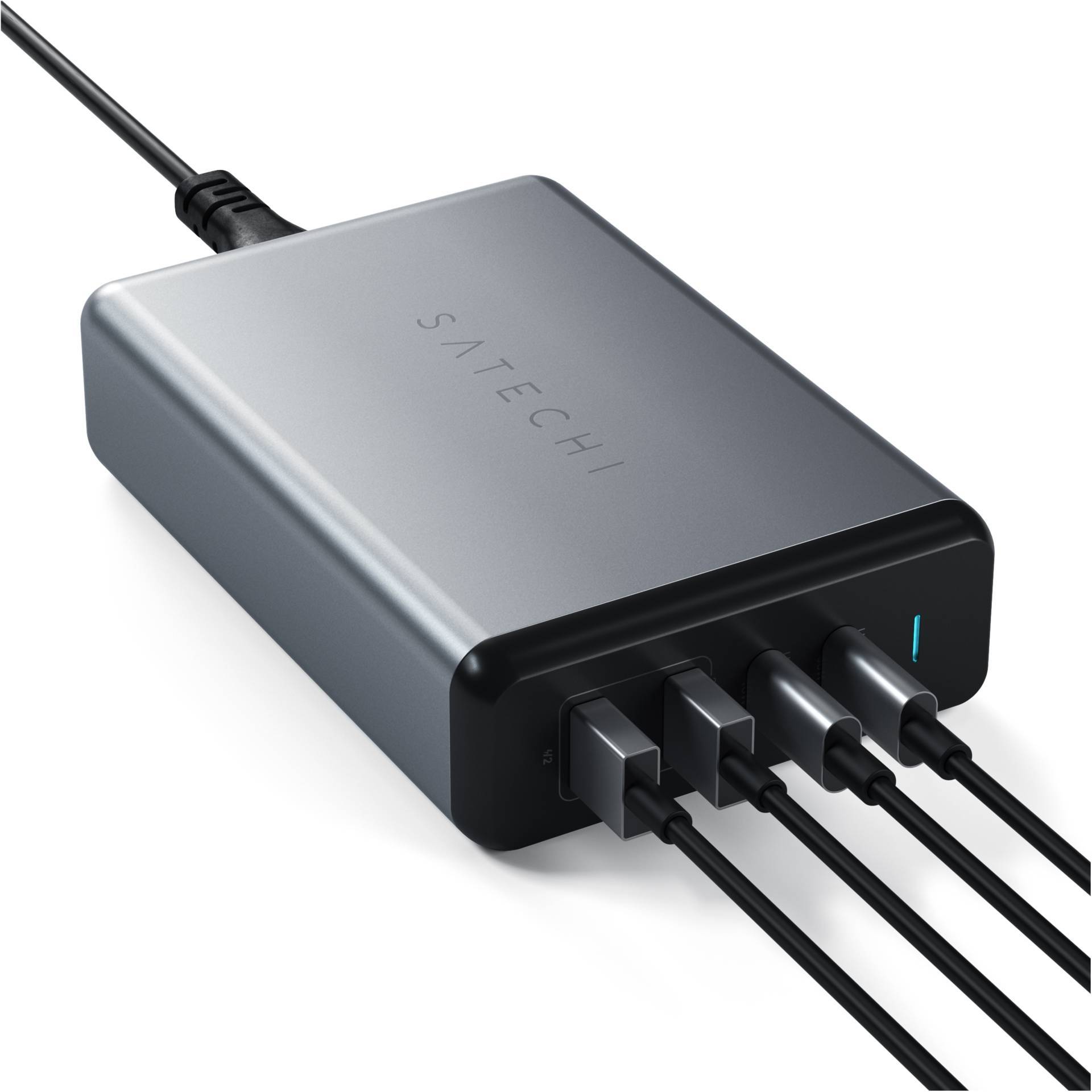 Satechi ST-TC108WM USB Ladegerät 108W 2x USB-A, 2x USB-C® USB PD Anthrazit Innenbereich