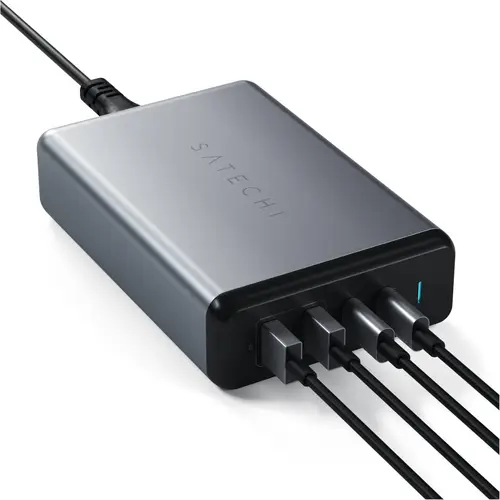 Satechi ST-TC108WM USB Ladegerät 108W 2x USB-A, 2x USB-C® USB PD Anthrazit Innenbereich Satechi ST-TC108WM USB Ladegerät 108W 2x USB-A, 2x USB-C® USB PD Anthrazit Innenbereich