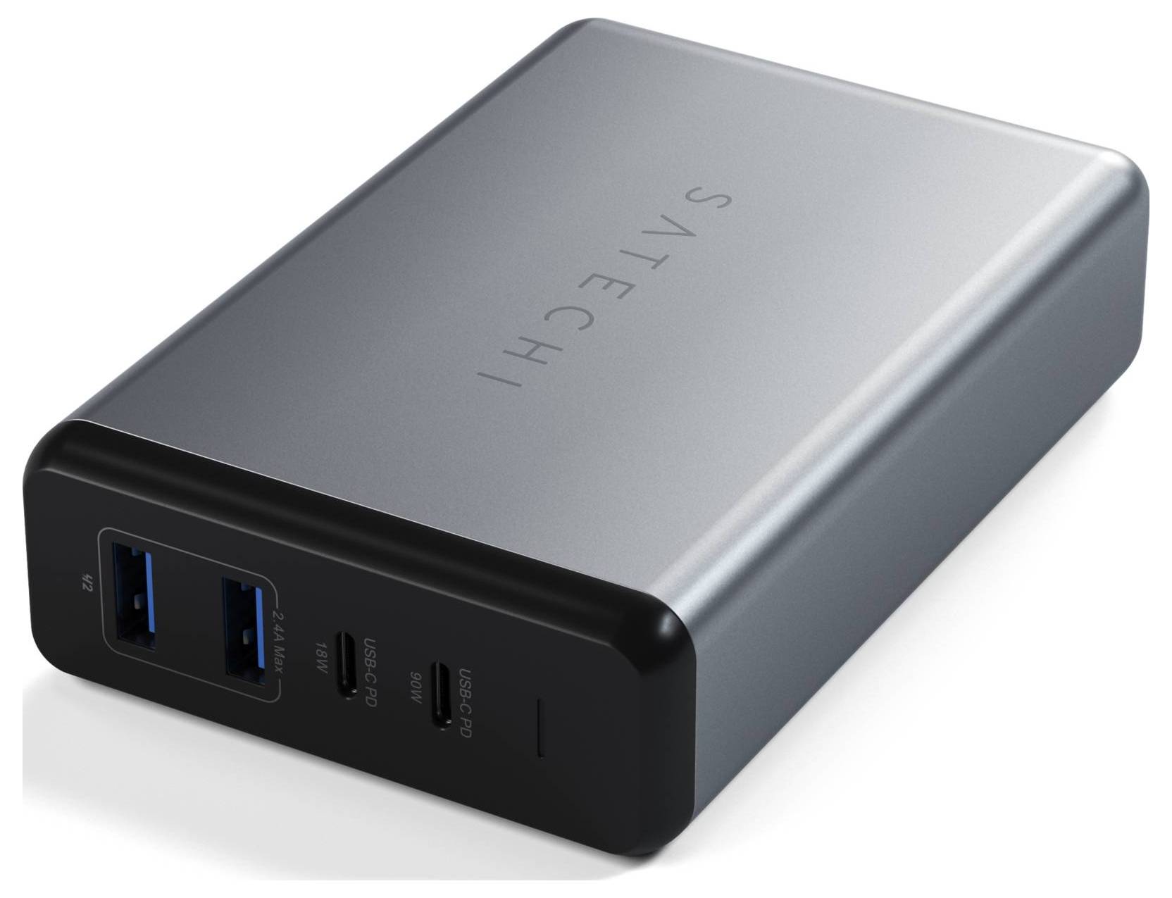 Satechi ST-TC108WM USB Ladegerät 108W 2x USB-A, 2x USB-C® USB PD Anthrazit Innenbereich