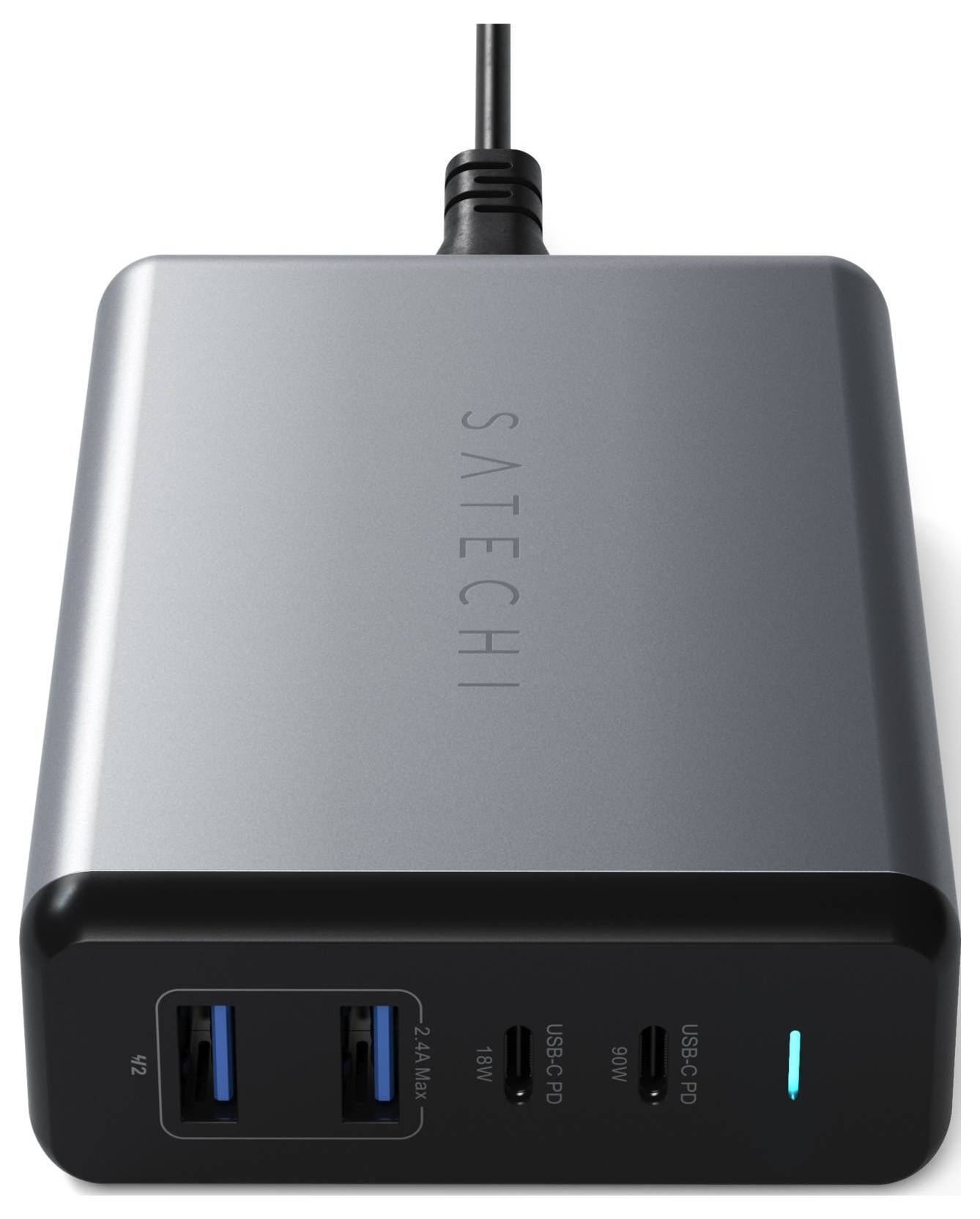 Satechi ST-TC108WM USB Ladegerät 108W 2x USB-A, 2x USB-C® USB PD Anthrazit Innenbereich
