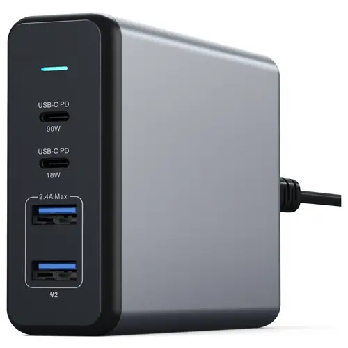 Satechi ST-TC108WM USB Ladegerät 108W 2x USB-A, 2x USB-C® USB PD Anthrazit Innenbereich Satechi ST-TC108WM USB Ladegerät 108W 2x USB-A, 2x USB-C® USB PD Anthrazit Innenbereich