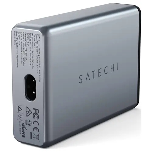 Satechi ST-TC108WM USB Ladegerät 108W 2x USB-A, 2x USB-C® USB PD Anthrazit Innenbereich Satechi ST-TC108WM USB Ladegerät 108W 2x USB-A, 2x USB-C® USB PD Anthrazit Innenbereich