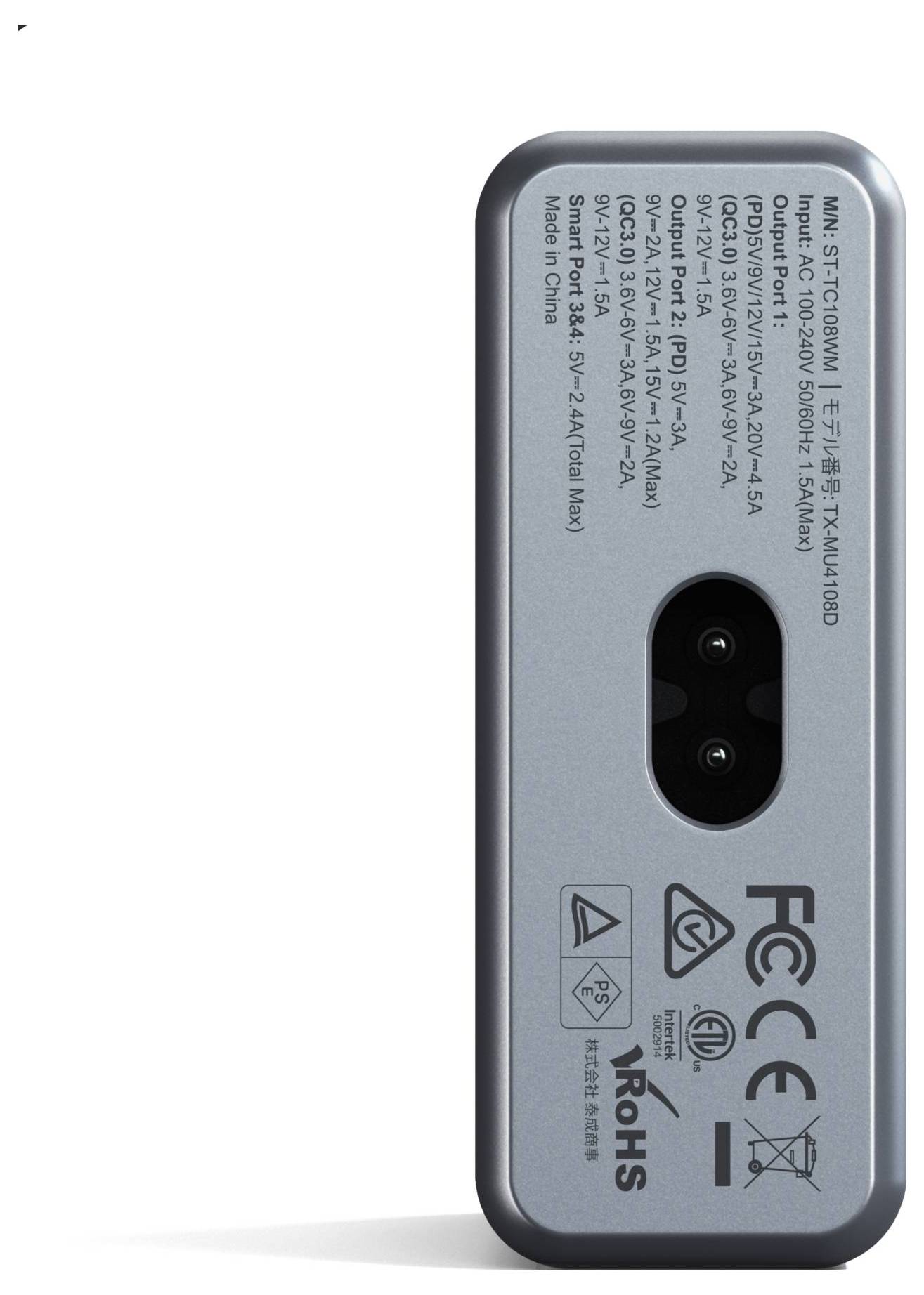 Satechi ST-TC108WM USB Ladegerät 108W 2x USB-A, 2x USB-C® USB PD Anthrazit Innenbereich