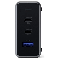 Satechi ST-TC100GM-EU USB Ladegerät 100W 1x USB-A, 2x USB-C® USB PD Schwarz, Grau Innenbereich Satechi ST-TC100GM-EU USB Ladegerät 100W 1x USB-A, 2x USB-C® USB PD Schwarz, Grau Innenbereich