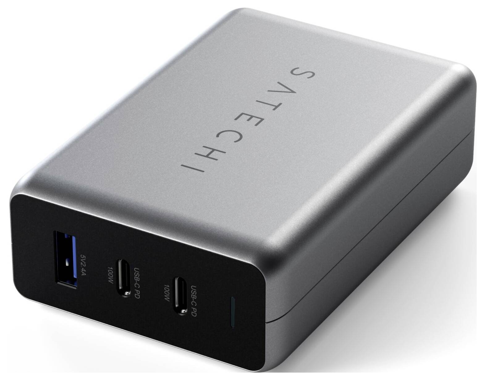 Satechi ST-TC100GM-EU USB Ladegerät 100W 1x USB-A, 2x USB-C® USB PD Schwarz, Grau Innenbereich