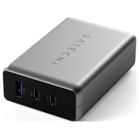 Satechi ST-TC100GM-EU USB Ladegerät 100W 1x USB-A, 2x USB-C® USB PD Schwarz, Grau Innenbereich Satechi ST-TC100GM-EU USB Ladegerät 100W 1x USB-A, 2x USB-C® USB PD Schwarz, Grau Innenbereich