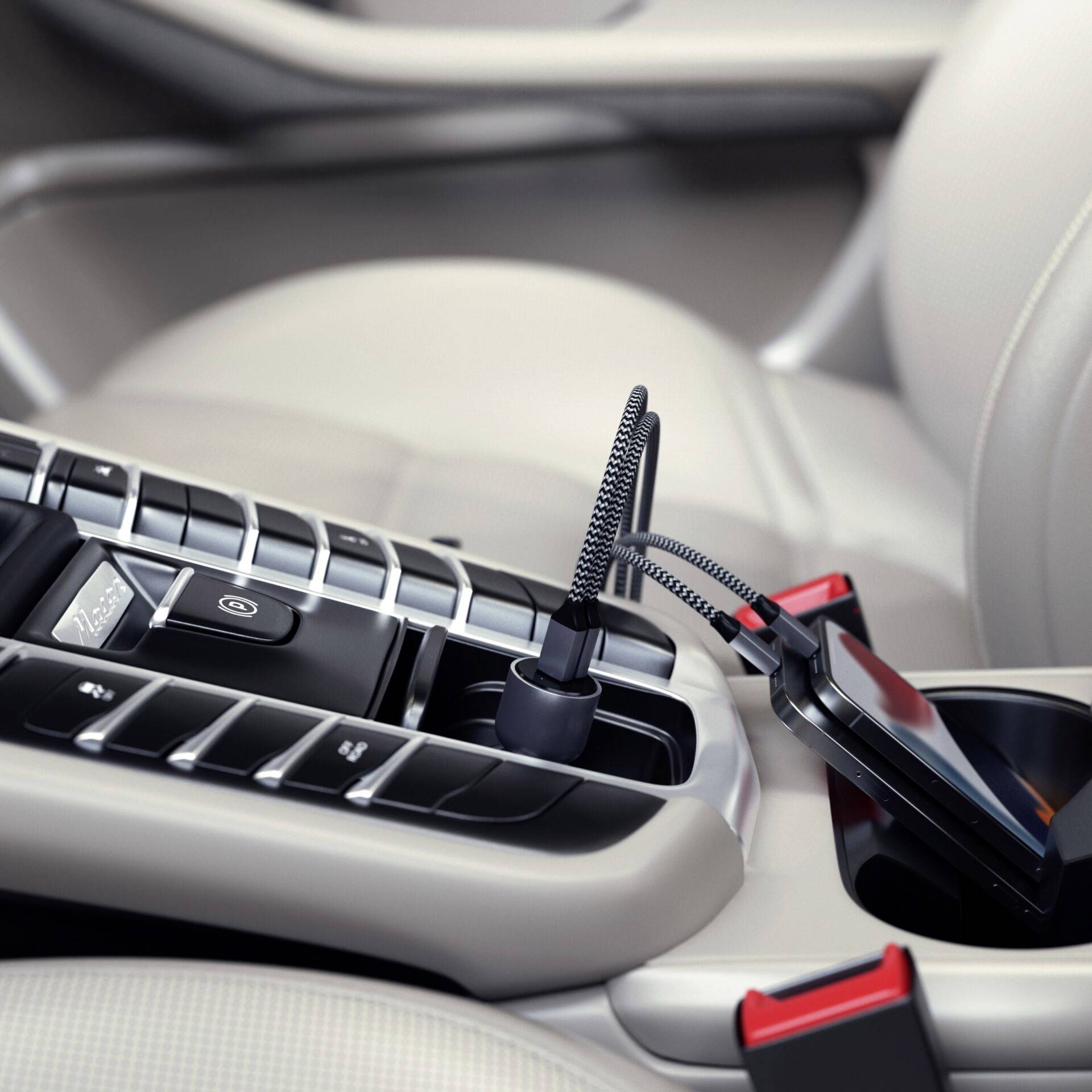 Satechi ST-U2C40CCM Ladeadapter 40W 2x USB-C® Silber KFZ