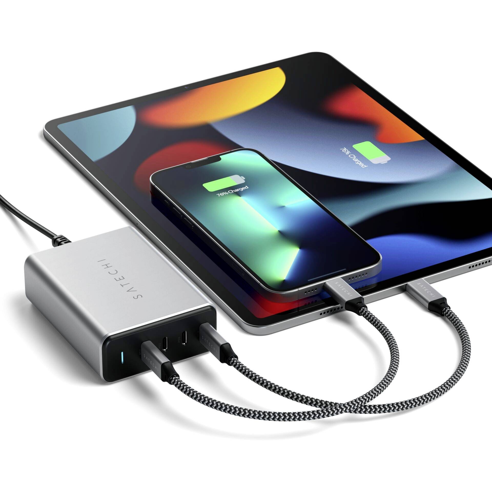Satechi ST-UC165GM-EU USB Ladegerät 165W 4x USB-C® USB PD Anthrazit Innenbereich