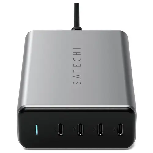 Satechi ST-UC165GM-EU USB Ladegerät 165W 4x USB-C® USB PD Anthrazit Innenbereich Satechi ST-UC165GM-EU USB Ladegerät 165W 4x USB-C® USB PD Anthrazit Innenbereich
