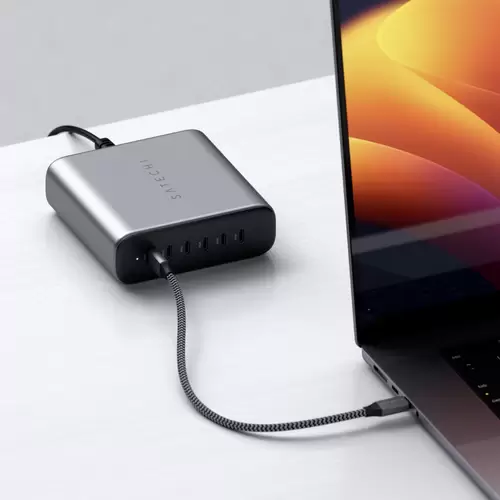 Satechi ST-C200GM-EU USB Ladegerät 200 W 6x USB-C® USB PD 3.1 Grau Innenbereich Satechi ST-C200GM-EU USB Ladegerät 200 W 6x USB-C® USB PD 3.1 Grau Innenbereich