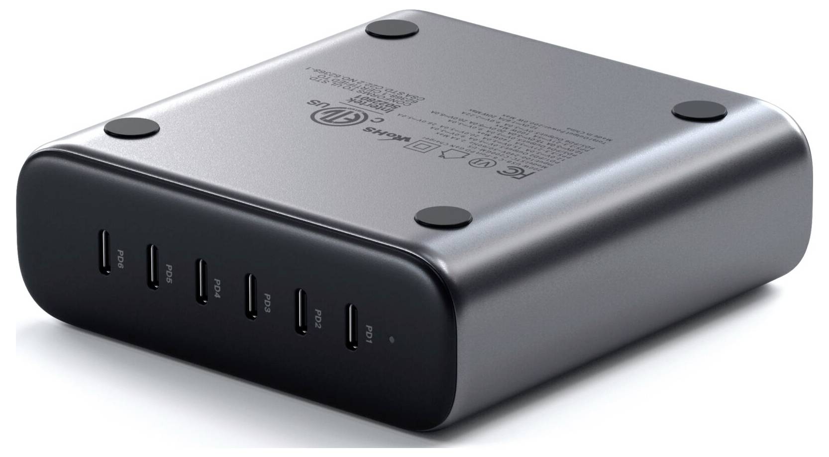 Satechi ST-C200GM-EU USB Ladegerät 200W 6x USB-C® USB PD 3.1 Grau Innenbereich
