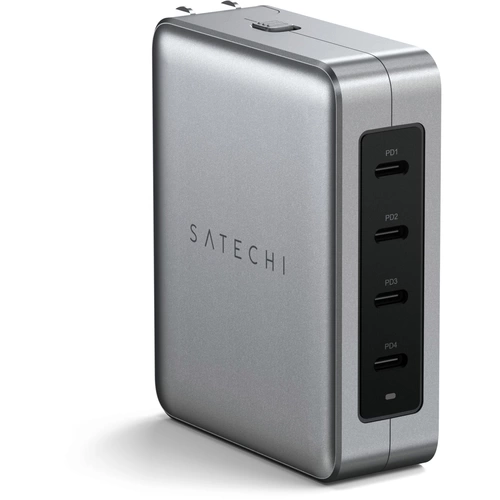 Satechi ST-W145GTM USB Ladegerät 145W 4x USB-C® USB PD Grau Innenbereich Satechi ST-W145GTM USB Ladegerät 145W 4x USB-C® USB PD Grau Innenbereich