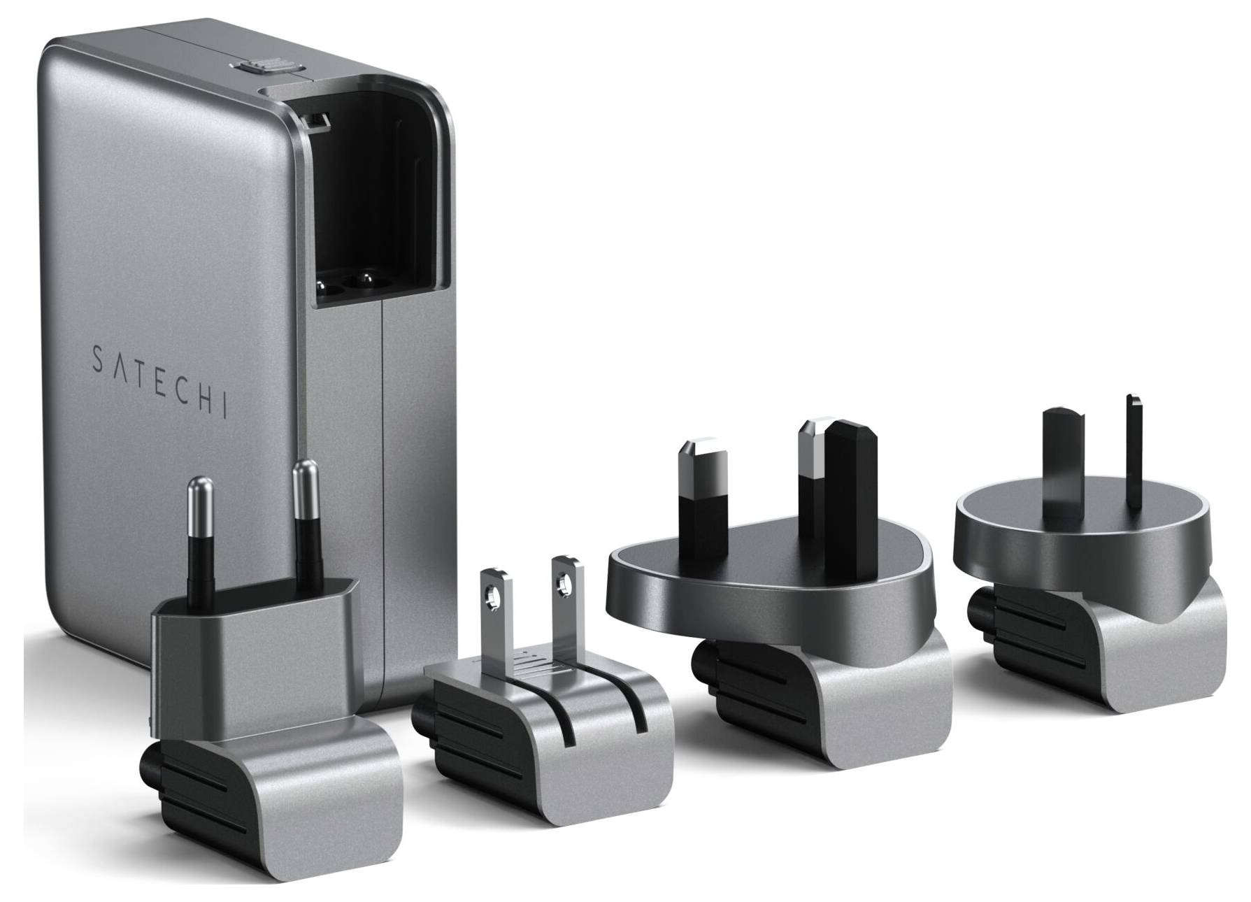 Satechi ST-W145GTM USB Ladegerät 145 W 4x USB-C® USB PD Grau Innenbereich