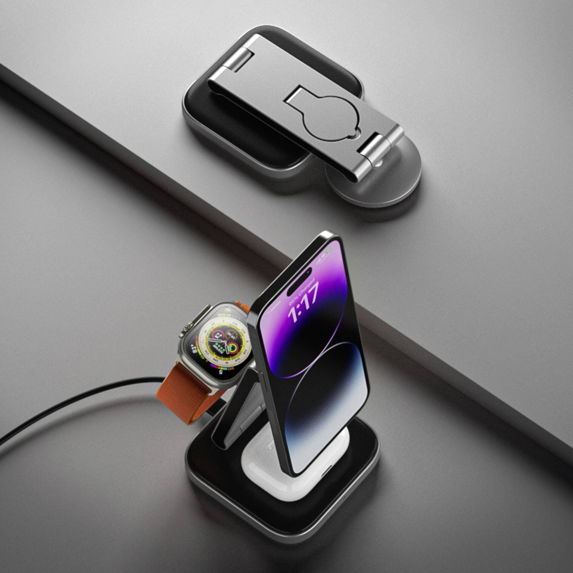 Satechi Induktions-Ladegerät ST-Q31FM-EA ST-Q31FM-EA Anthrazit