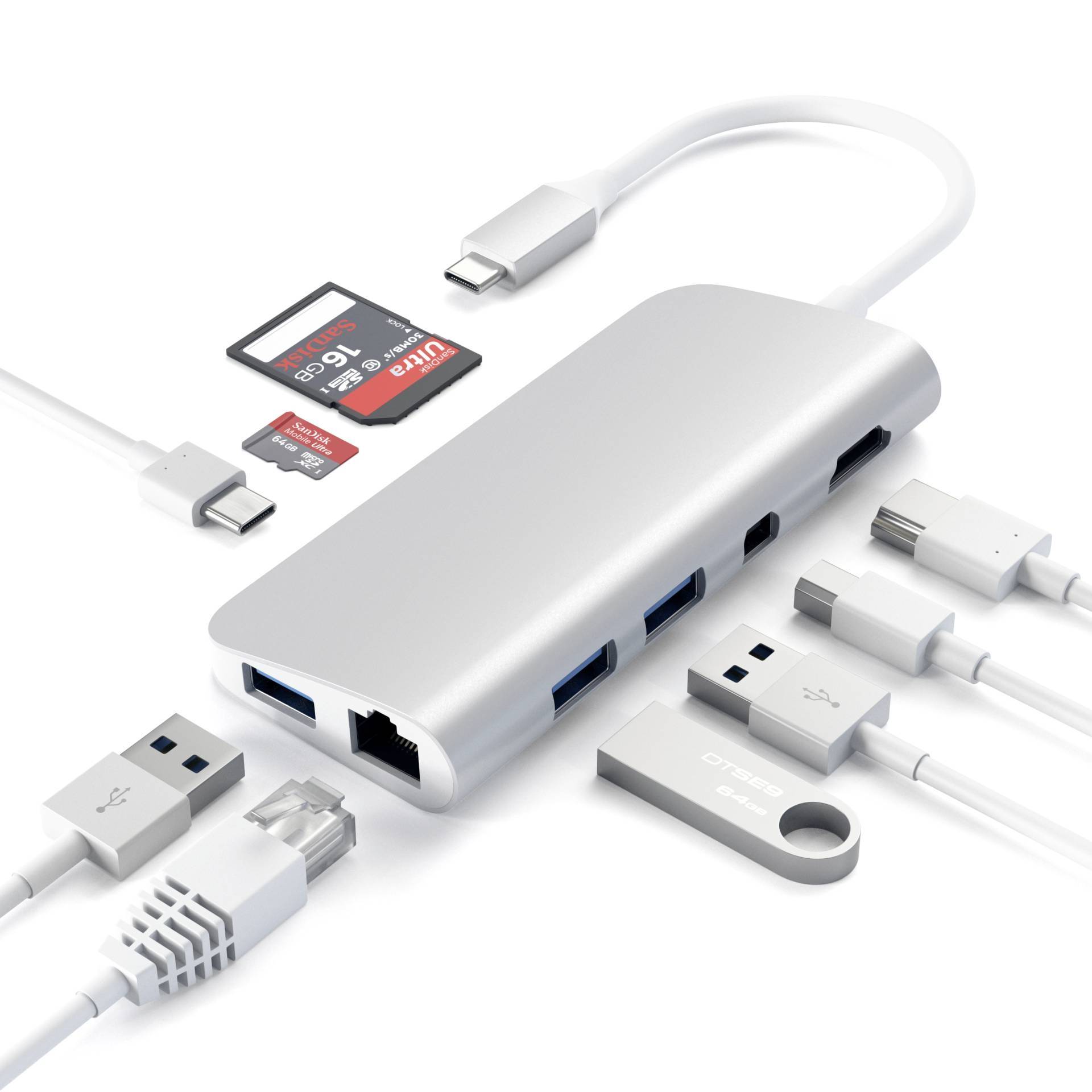 Satechi USB-C® Dockingstation ST-TCMM8PAS