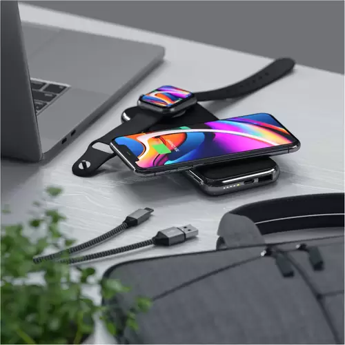 Satechi Quatro Wireless Powerbank 10000 mAh Qi Wireless Charging USB-A, USB-C® Schwarz Satechi Quatro Wireless Powerbank 10000 mAh Qi Wireless Charging USB-A, USB-C® Schwarz