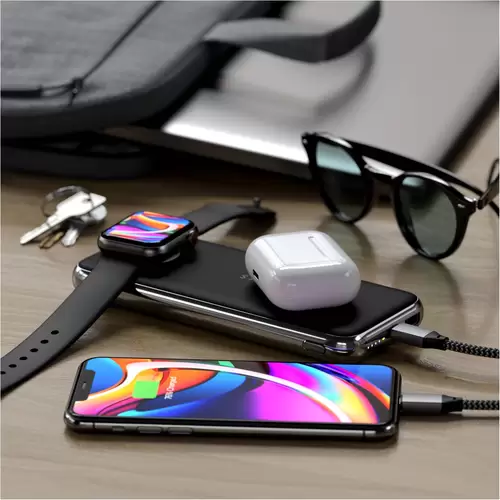 Satechi Quatro Wireless Powerbank 10000 mAh Qi Wireless Charging USB-A, USB-C® Schwarz Satechi Quatro Wireless Powerbank 10000 mAh Qi Wireless Charging USB-A, USB-C® Schwarz