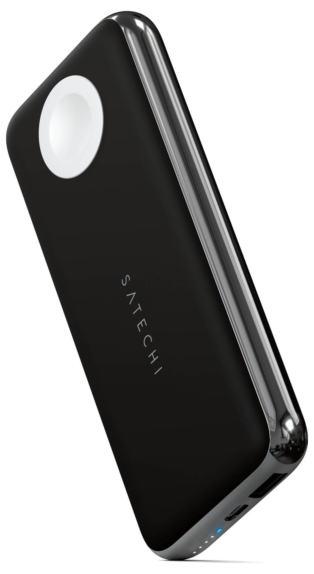 Satechi Quatro Wireless Powerbank 10000 mAh Qi Wireless Charging USB-A, USB-C® Schwarz